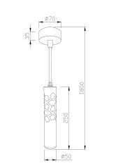 Подвесной светильник Technical P037PL-L11B4K