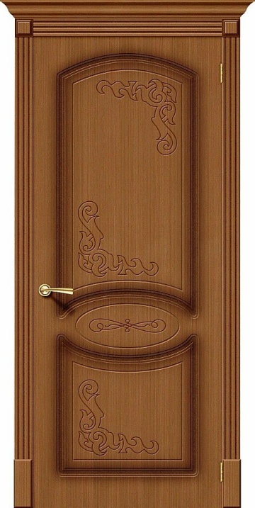 Шпонированная межкомнатная межкомнатная дверь Азалия Ф-11 (Орех)