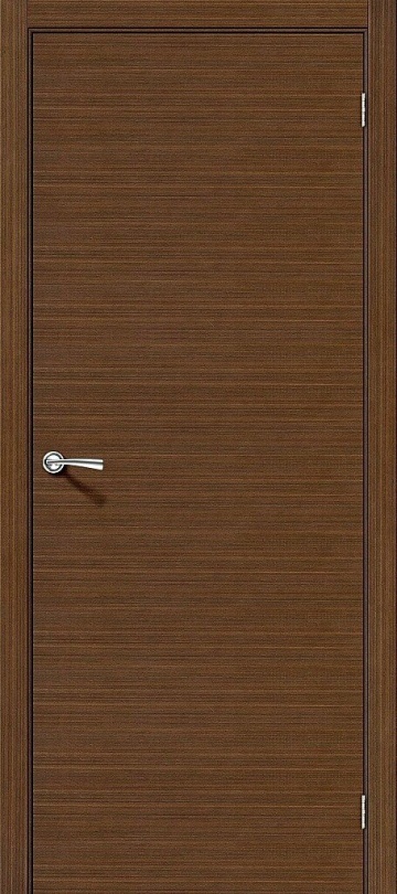 Шпонированная межкомнатная межкомнатная дверь Соло-0.H Ф-11 (Орех)