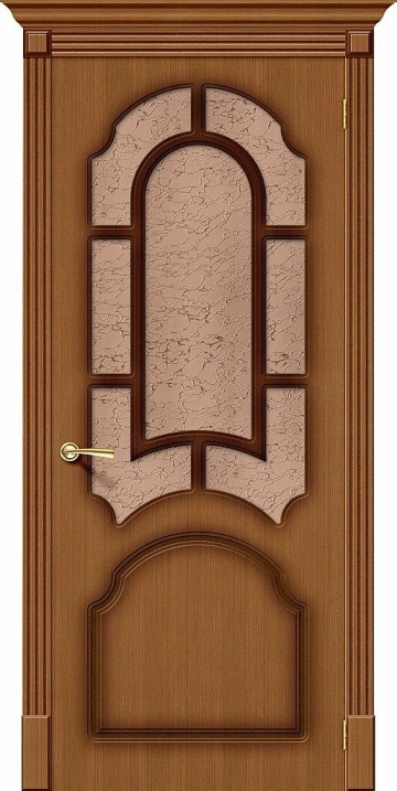 Шпонированная межкомнатная межкомнатная дверь Соната Ф-11 (Орех) / Риф.