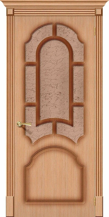 Шпонированная межкомнатная межкомнатная дверь Соната Ф-01 (Дуб) / Риф.