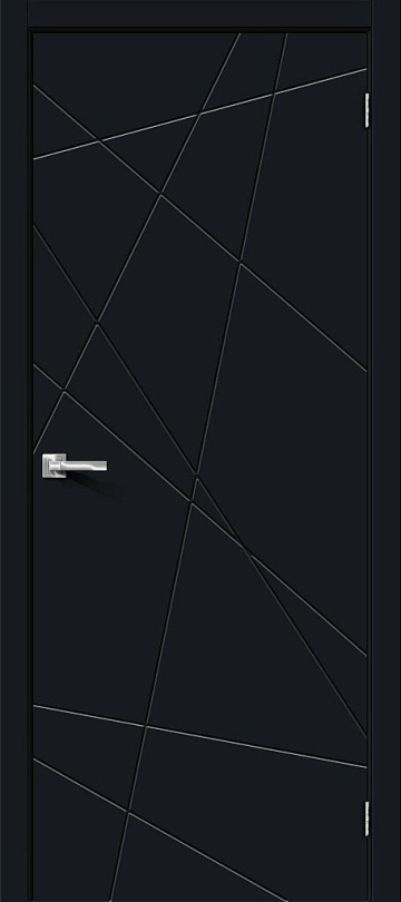 Межкомнатная межкомнатная дверь Bravo из винила Граффити-5 Total Black