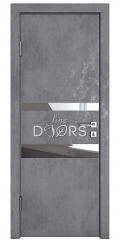 межкомнатная дверь межкомнатная DO-512 Бетон темный/Зеркало