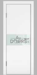ШИ межкомнатная дверь DO-601 Белый бархат/стекло Белое