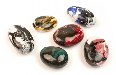 Декоративные керамические камни цветные 14 шт