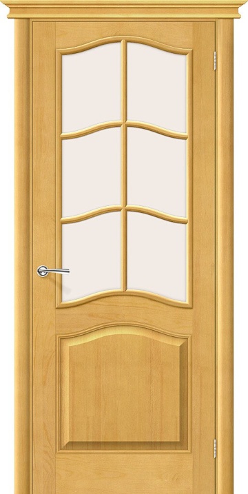 Межкомнатная межкомнатная дверь из массива Bravo М7 Т-04 (Медовый) / Сатинато