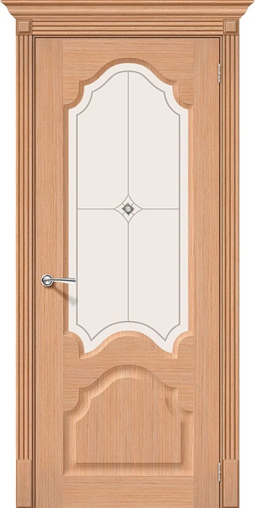Шпонированная межкомнатная межкомнатная дверь Афина Ф-01 (Дуб) / Худ.