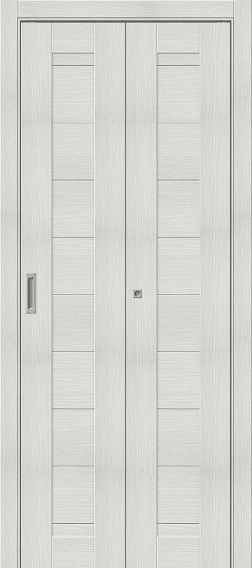 Складная межкомнатная дверь Браво-21 Bianco Veralinga