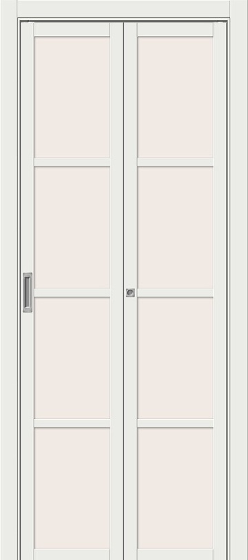 Складная дверь Твигги-11.3 White Matt / Magic Fog