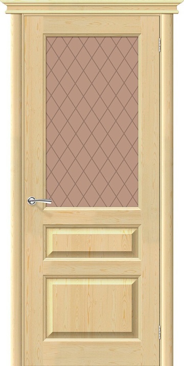 Межкомнатная межкомнатная дверь из массива Bravo М5 Без отделки / Кристалл