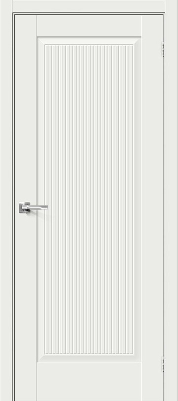 Межкомнатная межкомнатная дверь эмалит Прима-10.Ф7 White Matt