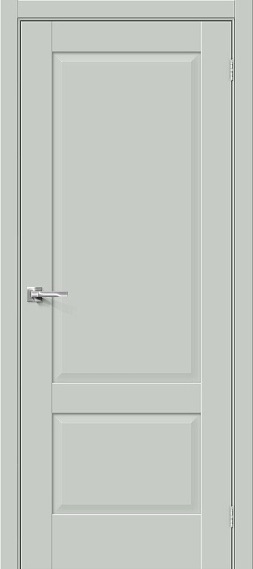 Межкомнатная межкомнатная дверь эмалит Прима-12 Grey Matt