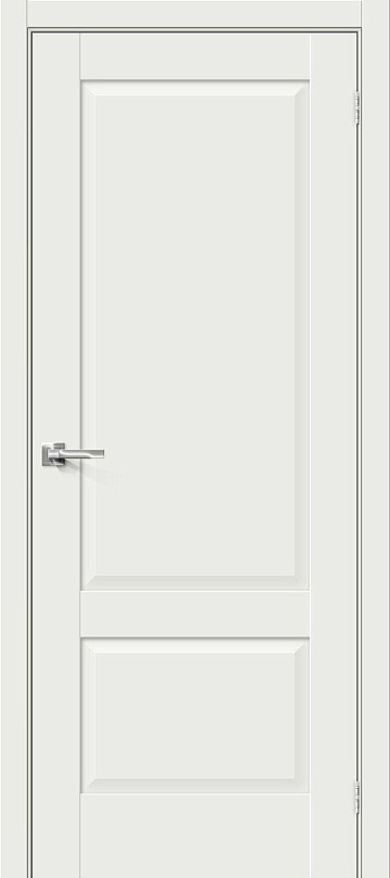Межкомнатная межкомнатная дверь эмалит Прима-12 White Matt