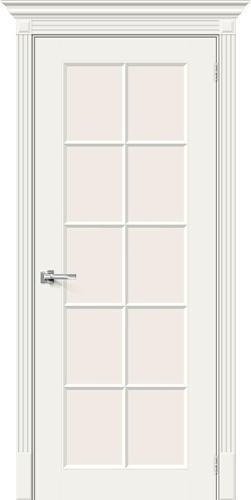 Межкомнатная межкомнатная дверь (Эмаль) Скинни-11.1 Whitey / Magic Fog