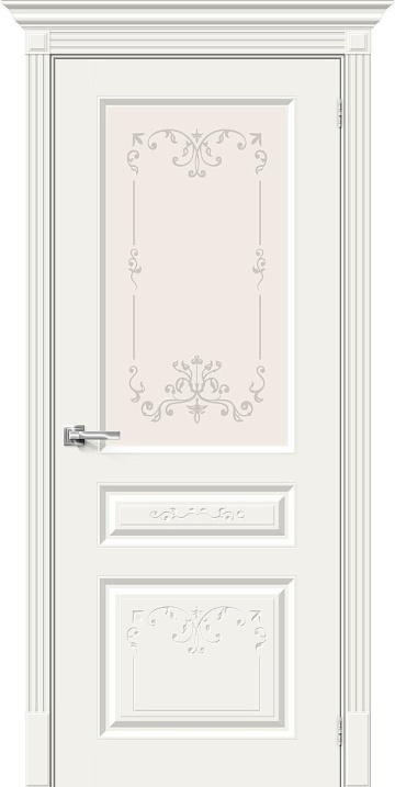 Межкомнатная межкомнатная дверь (Эмаль) Скинни-15.1 Аrt Whitey / Худ.