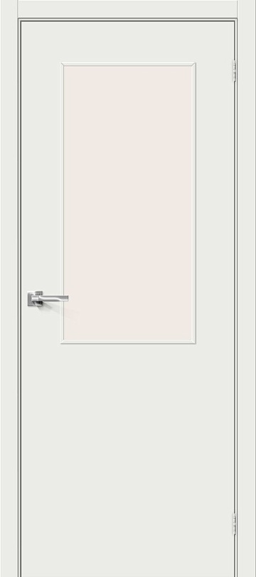 Межкомнатная межкомнатная дверь Bravo из винила Браво-7 Super White / Magic Fog