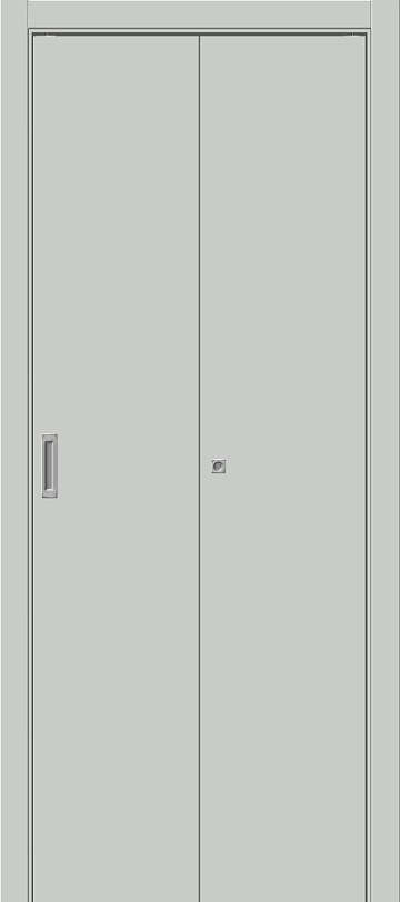 Складная межкомнатная дверь Браво-0 Grey Pro