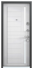 Дверь TOREX DELTA-M 10 Черный шелк / Лиственница белая ПВХ Лиственница белая