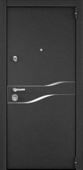 Дверь TOREX SUPER OMEGA 100 Черный муар металлик / ПВХ Дорс светлый горизонт