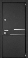 Дверь TOREX SUPER OMEGA 100 Черный муар металлик / СТ Графит матовый