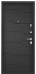 Дверь TOREX SUPER OMEGA 100 Черный муар металлик / СТ Графит матовый