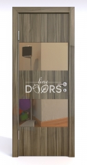 Дверь межкомнатная DO-508 Сосна глянец/зеркало Бронза