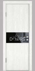 ШИ дверь DO-601 Белый глубокий/стекло Черное