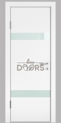 ШИ межкомнатная дверь DO-602 Белый бархат/стекло Белое