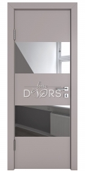 Дверь межкомнатная DO-508 Серый бархат/Зеркало