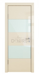 ШИ дверь DO-608 Ваниль глянец/стекло Белое