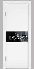 Дверь межкомнатная DO-501 Белый бархат/стекло Черное