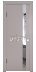 Дверь межкомнатная DO-507 Серый бархат/Зеркало
