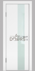 ШИ межкомнатная дверь DO-604 Белый бархат/стекло Белое